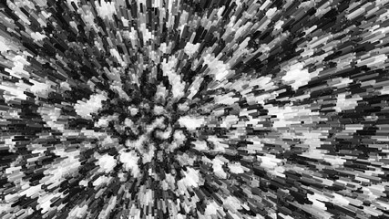 3d image with parallelepipeds. abstract geometric texture. creative background with cubes. many mathematical figures.