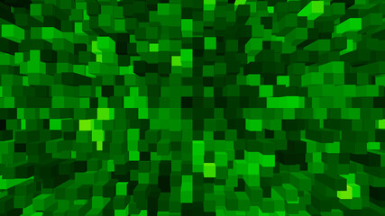 3d image with parallelepipeds. abstract geometric texture. creative background with cubes. complex colored blocks. many mathematical figures