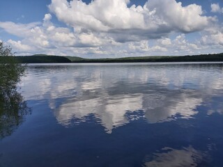 clouds over the lake