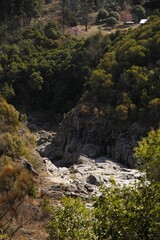 waterfall in the mountains