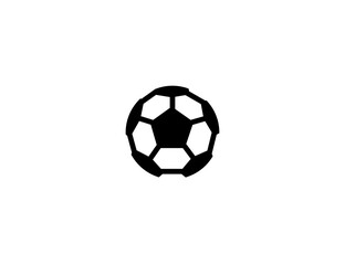 Obraz premium Football ball vector icon. Soccer championship stadium game flat symbol illustration