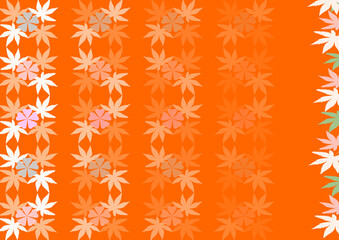 seamless pattern with  orange flowers