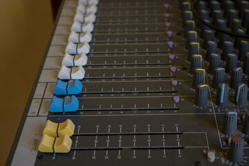 Mesa de mezcla de audio