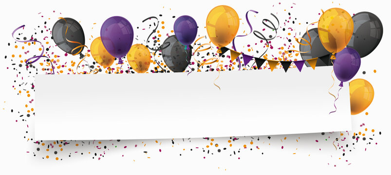 Schulanfang Banner Balloons Buntings Letters Pencils