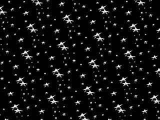 Shining stars beautiful texture on plain black background