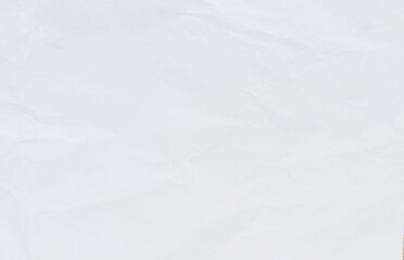 white crumpled paper texture background.