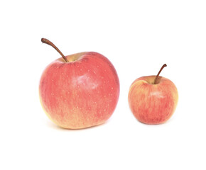 red apples isolated on white