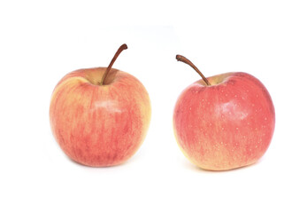 red apples isolated on white