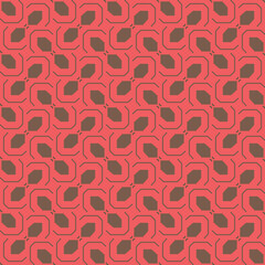 Vector seamless pattern background texture with geometric shapes, colored in red, brown colors.