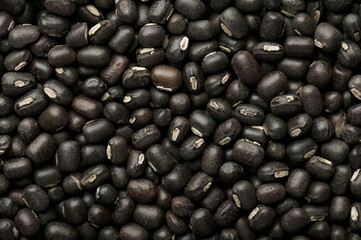 Black Gram or Urad Beans or Mung Beans texture. Vigna Mungo is popular indian cuisine food...