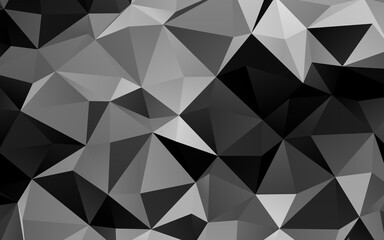 Light Silver, Gray vector shining triangular template.