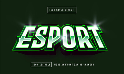 Esport green font Text effect editable premium free downloa