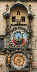 Obraz premium Prague Astronomical Clock in Prague in the Old Town on the Old Town Square 
