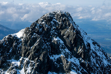 mountains in the snow