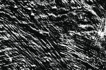Black and white grunge texture. Black streaks of paint, ink, and dirt. Abstract monochrome background. Pattern of scratches, chips, and wear