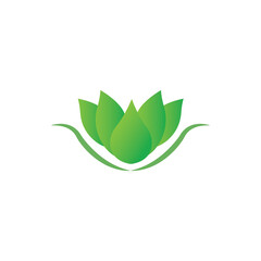 flower logo simple color illustration design vector