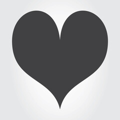 Black heart icon vector. Flat love icon isolated on white. Black heart vector for love logo, heart symbol, shape icon and Valentine's day. Cute heart icon for shape design, heart vector, love icon