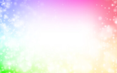 Fototapeta na wymiar キラキラした光と虹色グラデーションのフレーム