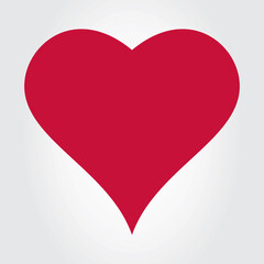 Red heart icon vector. Flat love icon isolated on white. Red heart vector for love logo, heart symbol, shape icon and Valentine's day. Cute heart icon for shape design, heart vector, love icon