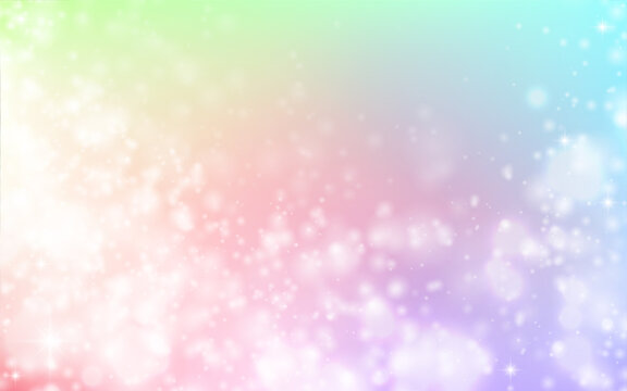 キラキラした光と虹色グラデーションの背景素材