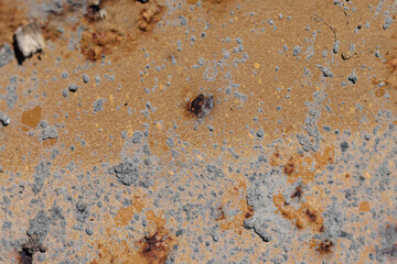 abstract grunge cracking texture on rusty metal surface background.