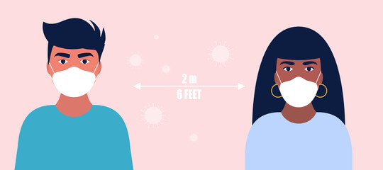 Social distancing concept