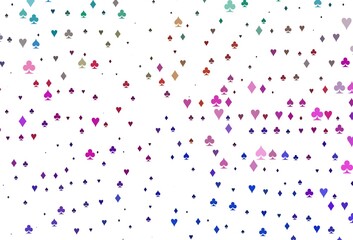 Light Multicolor, Rainbow vector texture with playing cards.