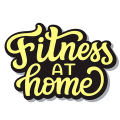 Fitness at home, lettering