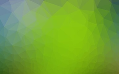 Light Blue, Green vector shining triangular template.