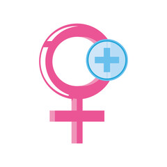 sexual health, gender female sign isolated detailed icon