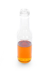 bottle of whiskey and alcohol isolated over white