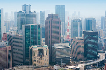 Obraz premium 西梅田のビル群