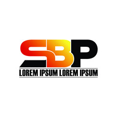 SBP letter monogram logo design vector