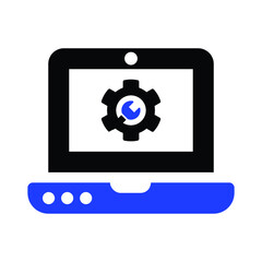 Laptop repair icon Service maintenance vector Icon