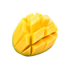 mango slice isolated on white background Clipping Path