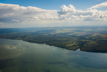 clouds over the river