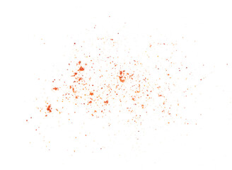 Pile of red paprika powder isolated on white background