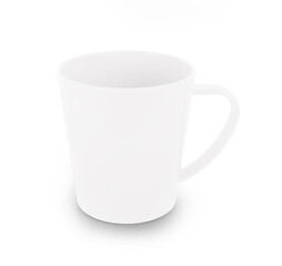 empty mug isolated on white background.