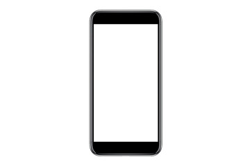 Smartphone similar to iphone 12 pro max with blank white screen for Infographic Global Business...