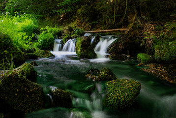 Nature wild waterfall