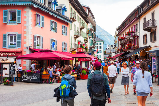 Chamonix Mont Blanc town, France