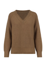 Blank brown wool sweater. Front view
