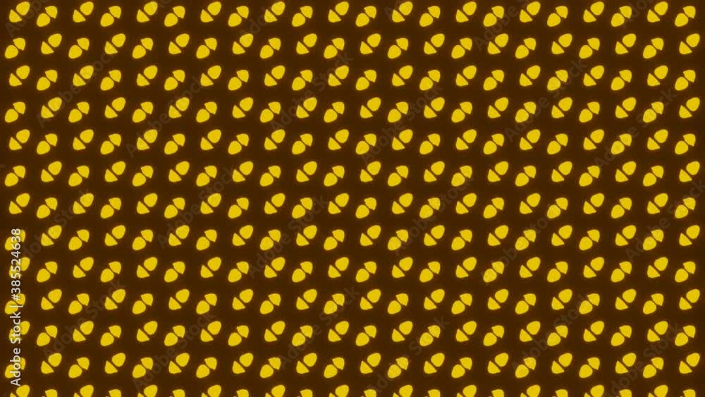 Aufkleber 4k video animation of an abstract unique yellow background pattern or texture.
