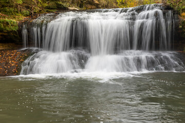Fototapeta premium Waterfall On Big Trout Creek In Autumn