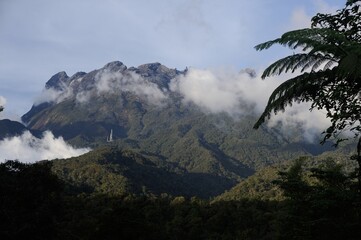 Fototapeta na wymiar Mount Kinabalu located in Ranau district, West Coast Division of Sabah, Borneo island in Malaysia