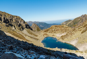 Zamrznute pleso lake on Bielovodska dolina valley in Vysoke Tatry mountains in Slovakia © honza28683