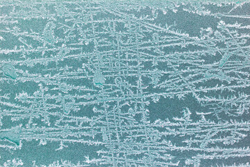 frost patterns on window