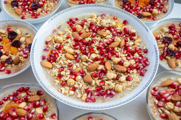 Traditional delicious Turkish dessert; Ashura (Asure)