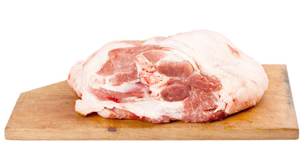 piece of pork on a board