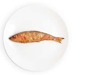 grilled fish on a white plate